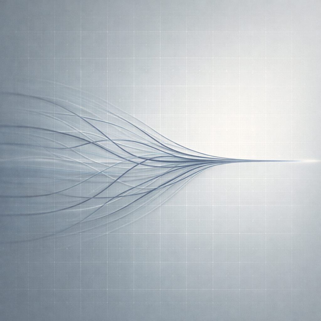 Abstract representation of alignment over time in a pressure-based evaluation system.