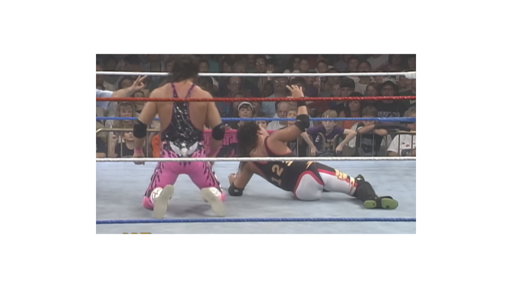 Bret Hart applying technical pressure during the match sequence discussed in the breakdown.